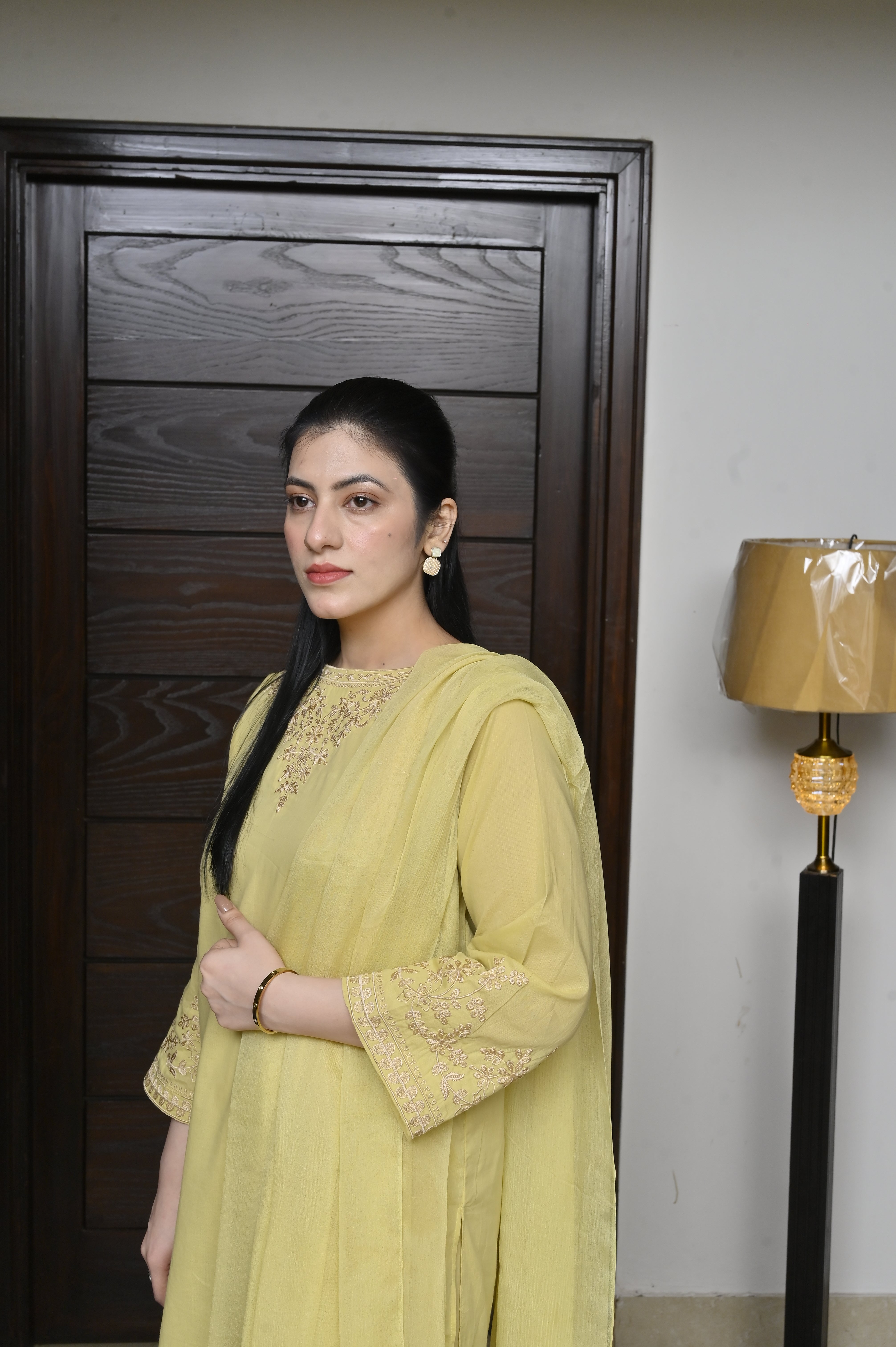 2 Pc Embroidered Stitched | Lemon