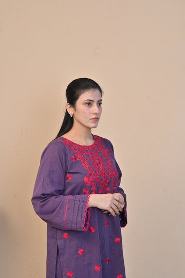 2 Pc Embroidered Stitched | PLUM
