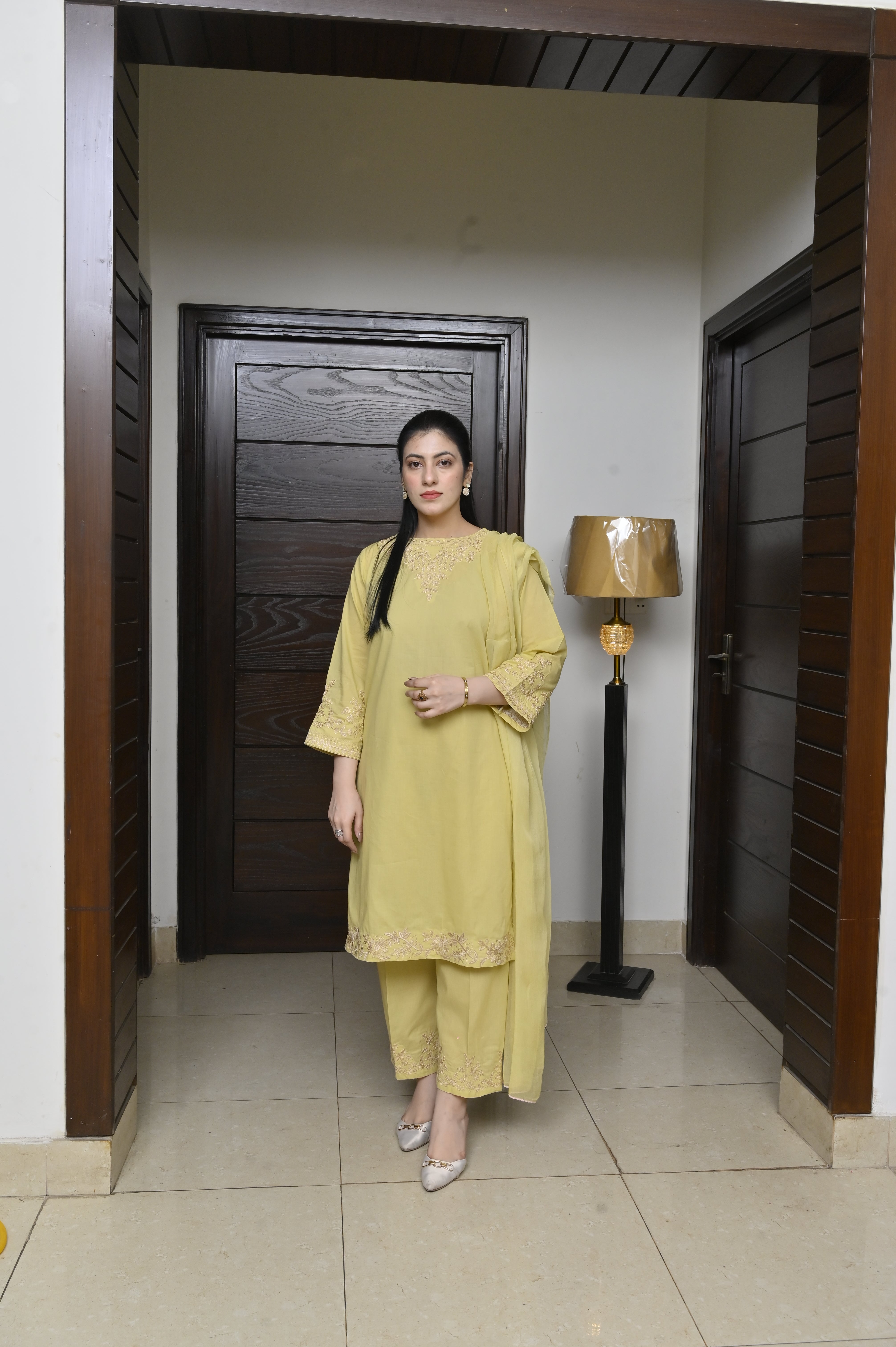 2 Pc Embroidered Stitched | Lemon