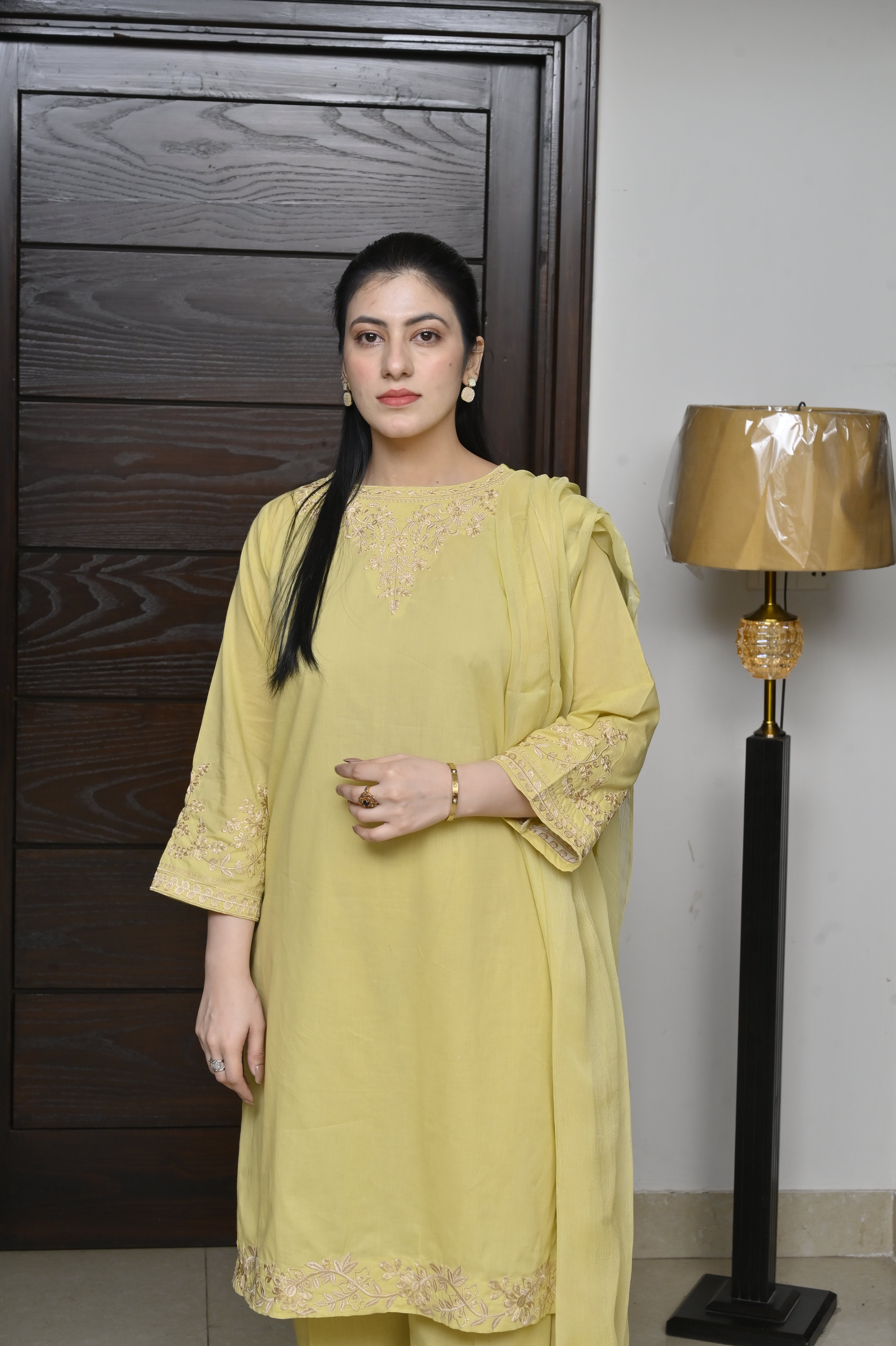 2 Pc Embroidered Stitched | Lemon