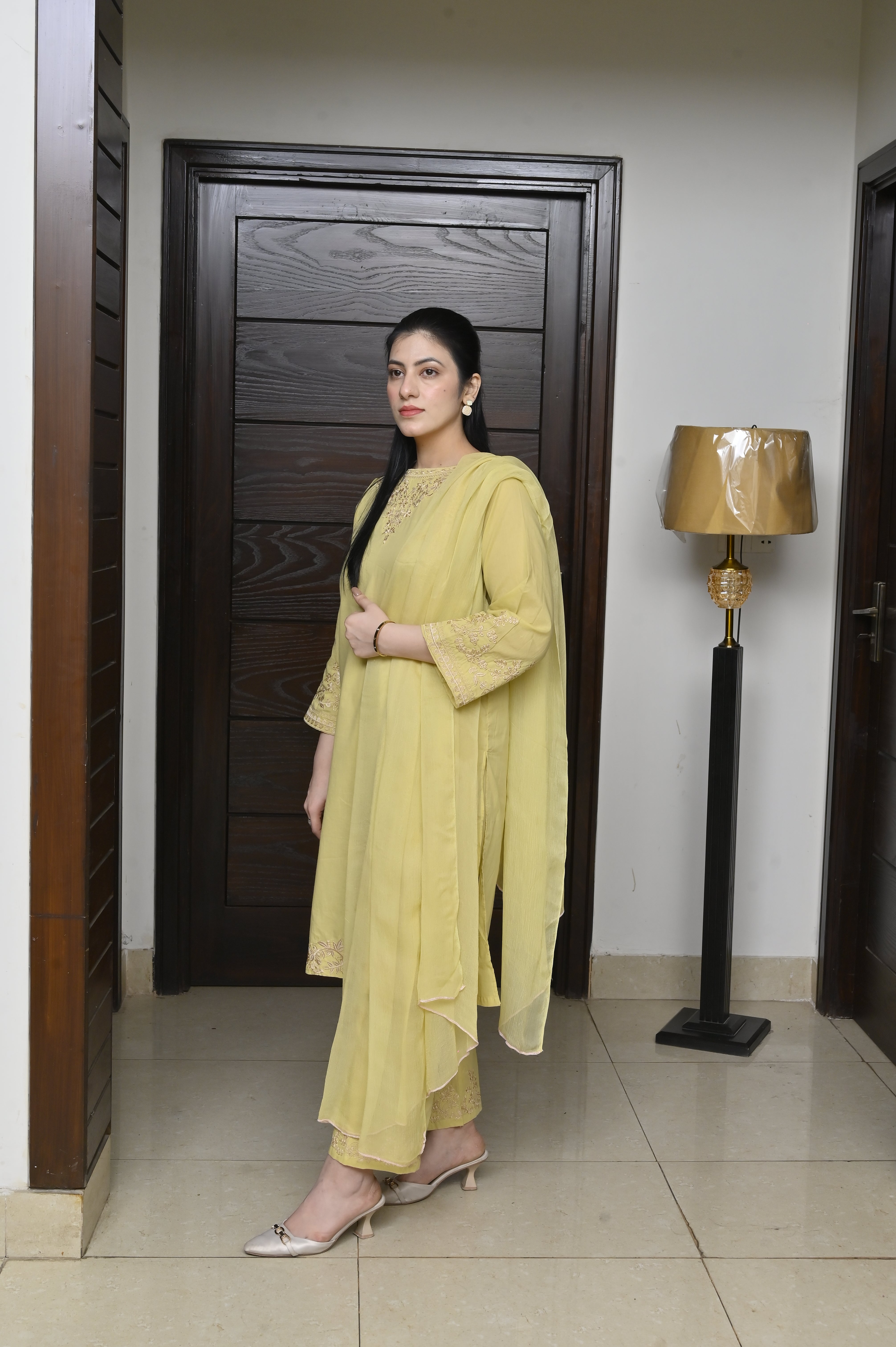 2 Pc Embroidered Stitched | Lemon