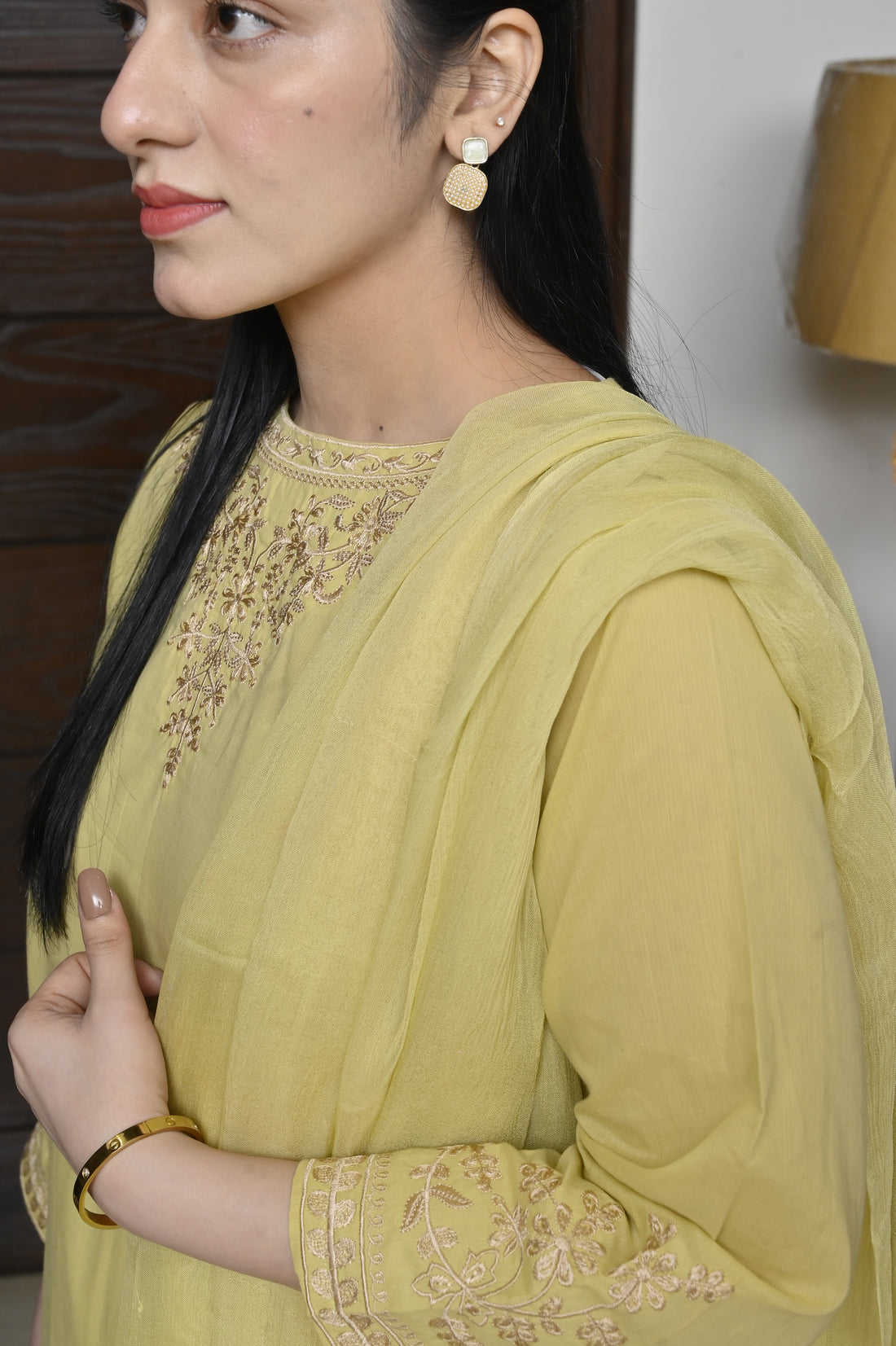 2 Pc Embroidered Stitched | Lemon