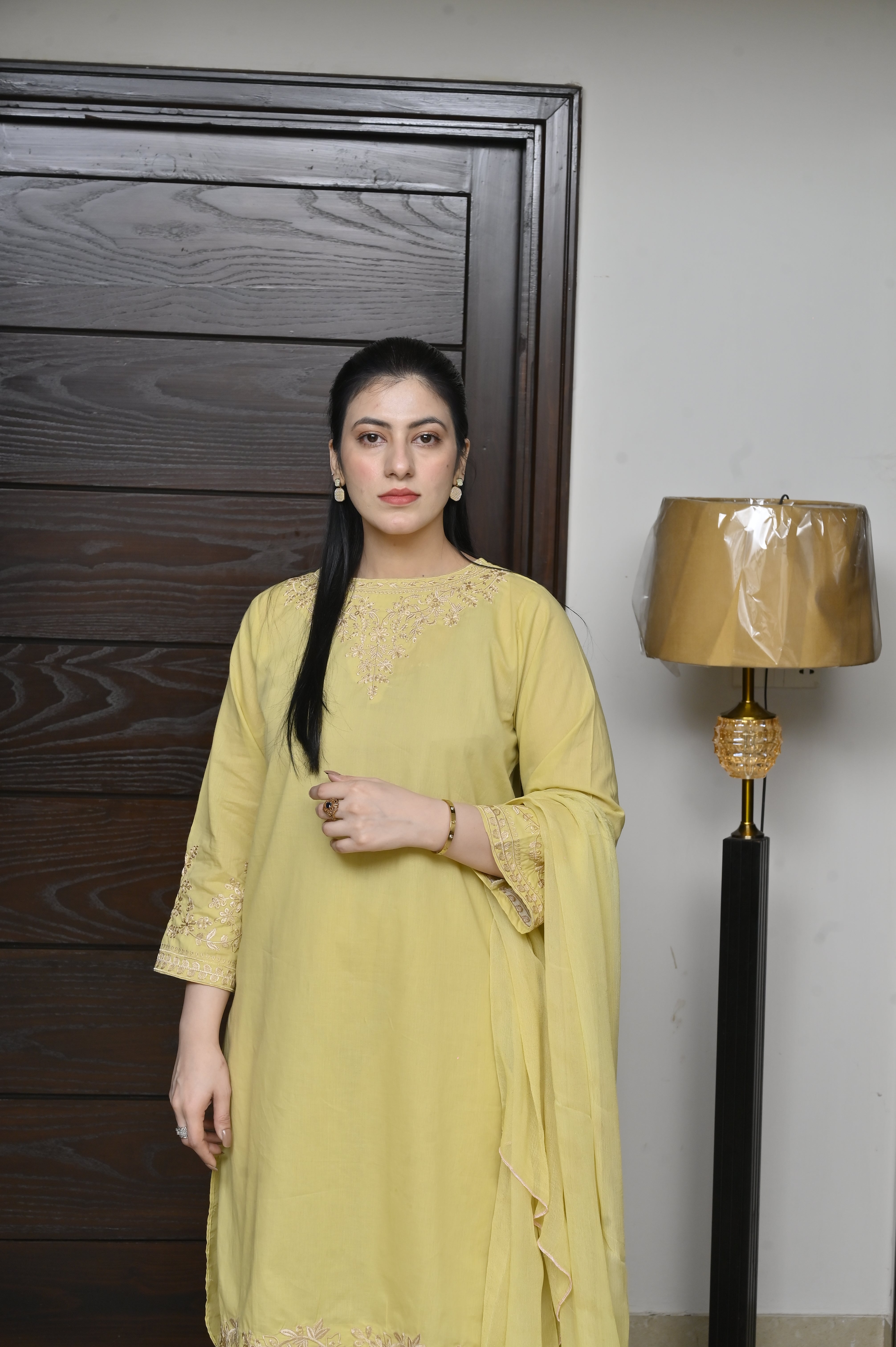 2 Pc Embroidered Stitched | Lemon