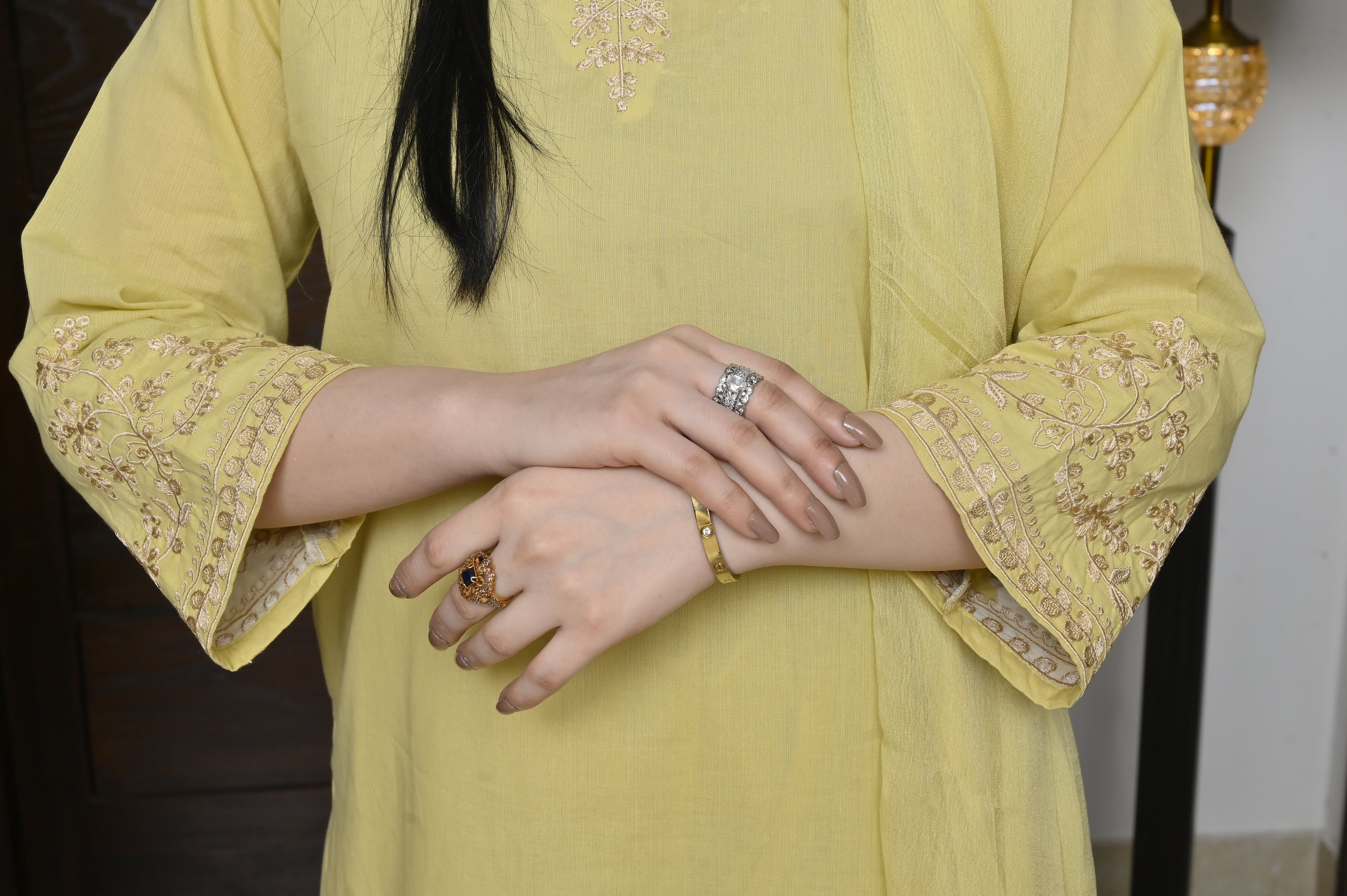 2 Pc Embroidered Stitched | Lemon
