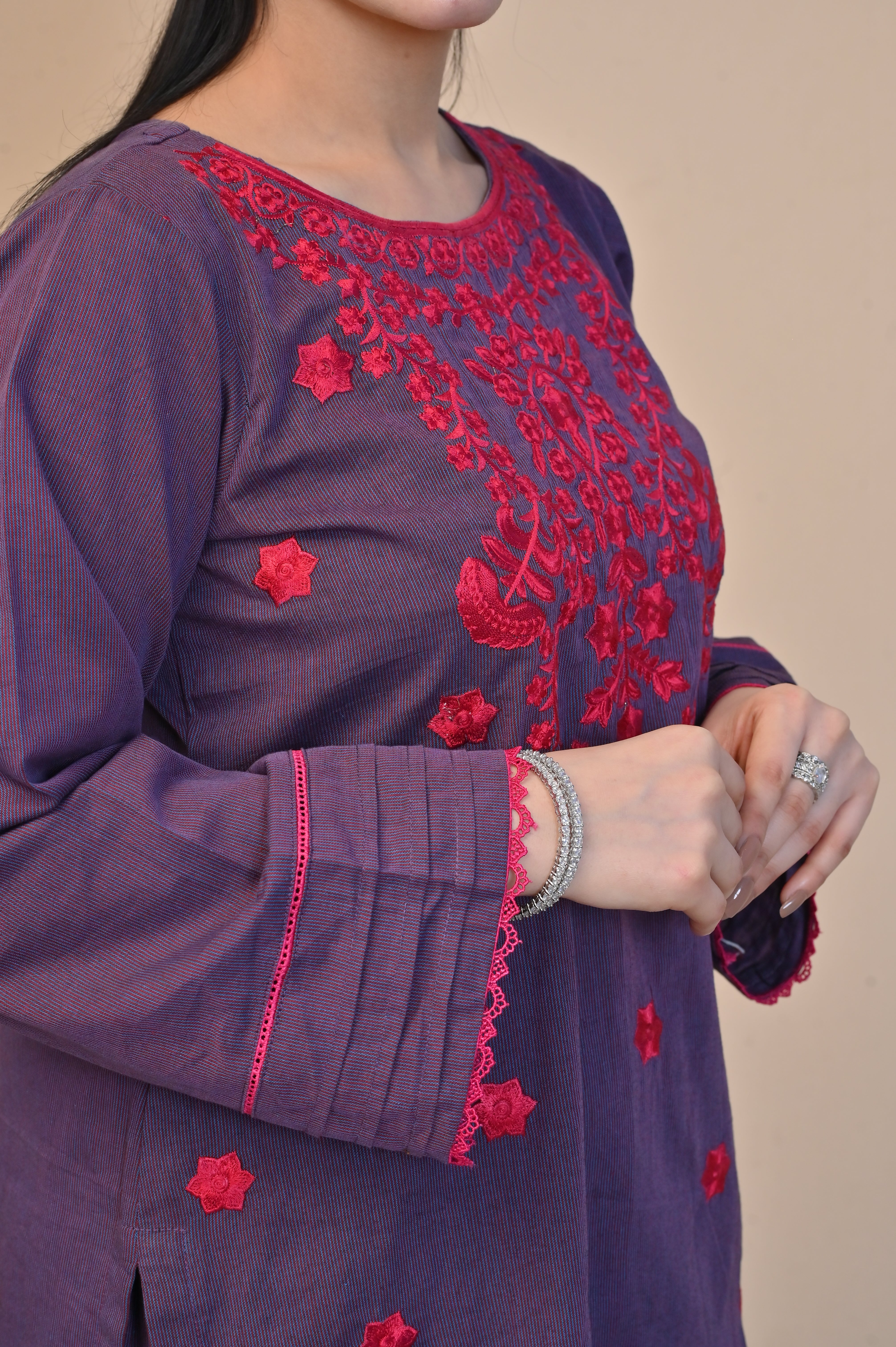 2 Pc Embroidered Stitched | PLUM